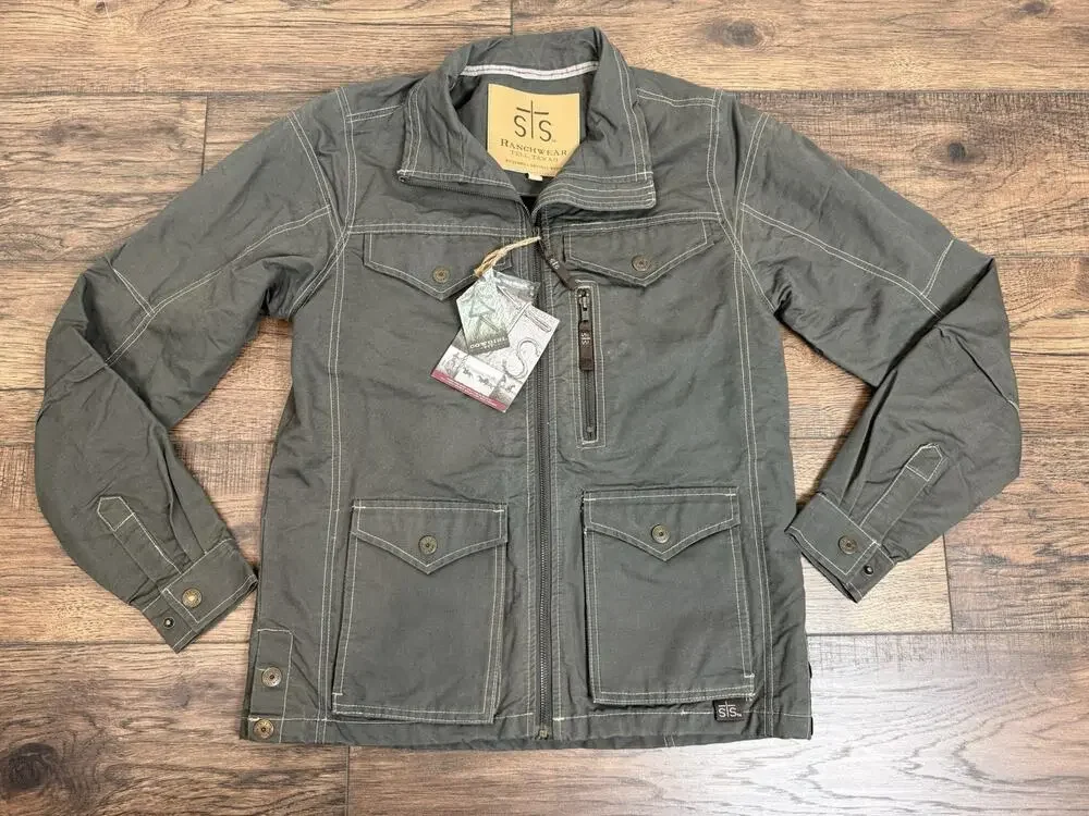 STS Ranchwear Sundance Chore Jacket Men’s Sz S Green Western Conceal Carry NWT